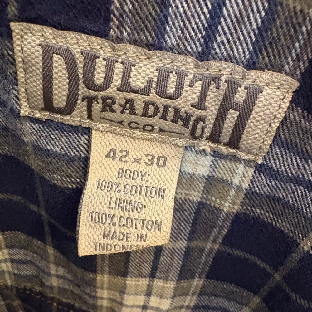 Duluth Trading Co Ballroom Flannel-Lined Relaxed Fit Jeans Size 42x30 - Picture 8 of 11